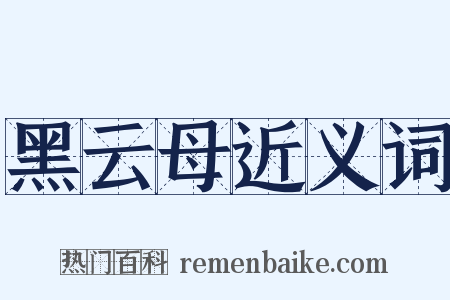 黑云母近义词是什么意思的图片